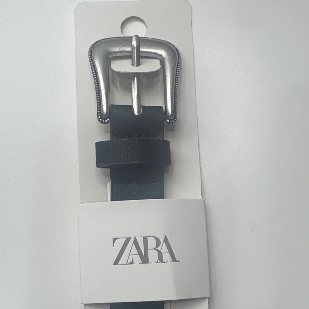 Zara Kids Black Belt with Silver Buckle